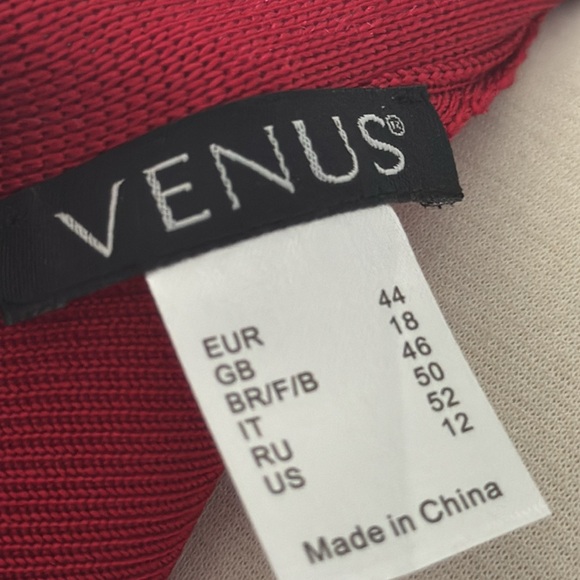 Venus Hot Little Number Red Dancing Dress NWOT Zip Up Back Sz 12 - Picture 7 of 8